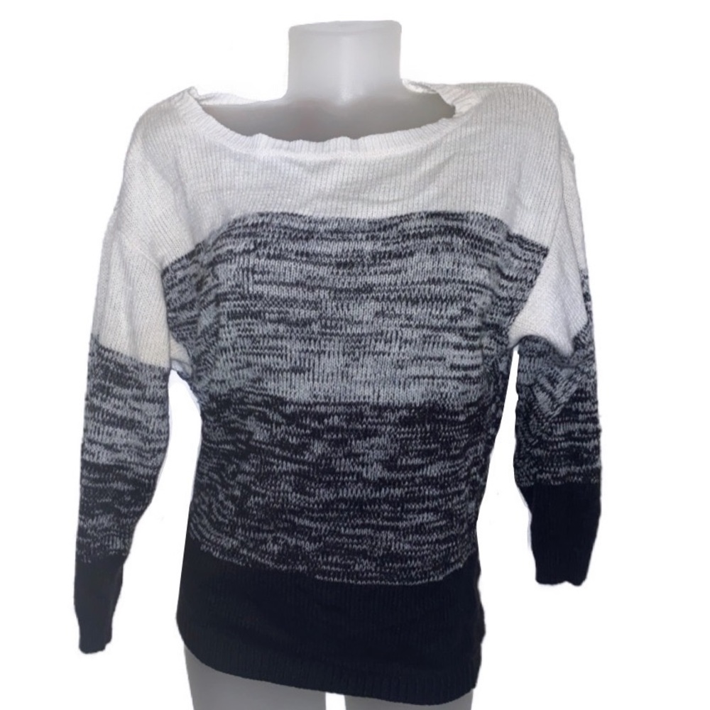 Oversized Divided Knit Sweater